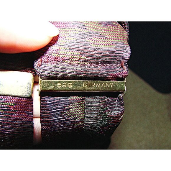 CAS Adjustable Button On Suspenders Maroon Burgundy Green Gold Camo Like Design - Picture 6 of 10